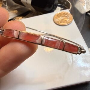 Spiny oyster turquoise cuff bracelet sterling silver one size; fits most